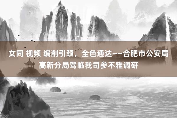 女同 视频 编削引颈，全色通达——合肥市公安局高新分局驾临我司参不雅调研