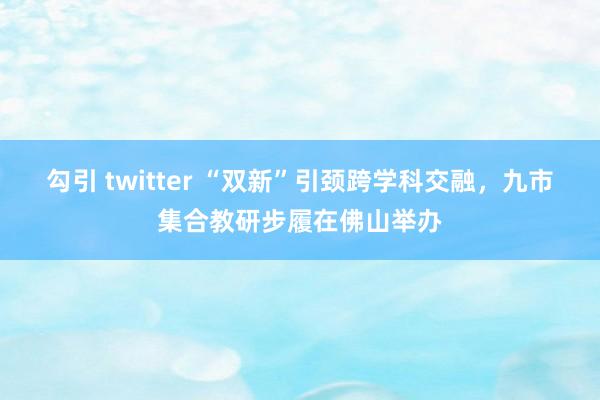 勾引 twitter “双新”引颈跨学科交融，九市集合教研步履在佛山举办