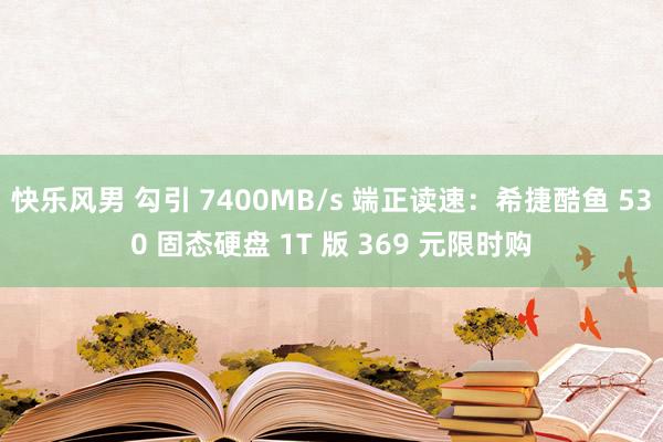 快乐风男 勾引 7400MB/s 端正读速：希捷酷鱼 530 固态硬盘 1T 版 369 元限时购